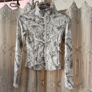 PLAYBOY Buffbuunny Light Gray Camo Zip Workout Jacket